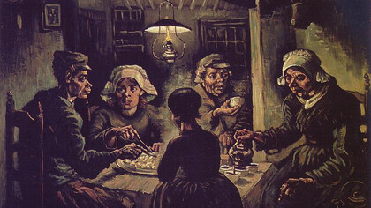 I mangiatori di patate, Vincent Van Gogh, dipinto a olio su tela, 1885