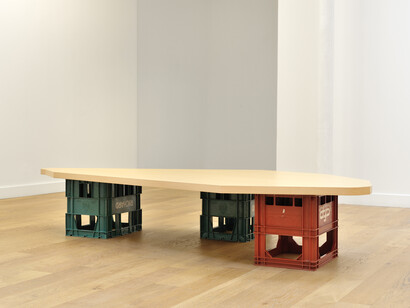 Liudvikas Buklys, Vue d’exposition Liudvikas Buklys, Rolling holders and windows, 2014, Photo : Rebecca Fanuele, Courtesy galerie Cortex Athletico, Bordeaux-Paris