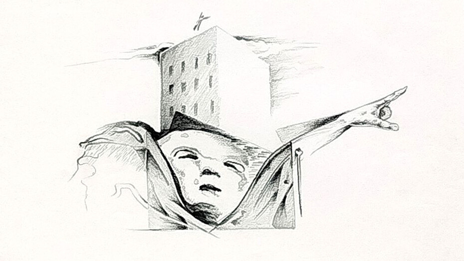 Lux Lindner, El ojo de gran hermano te vigila, 1987. Cortesía de Galería Nora Fisch