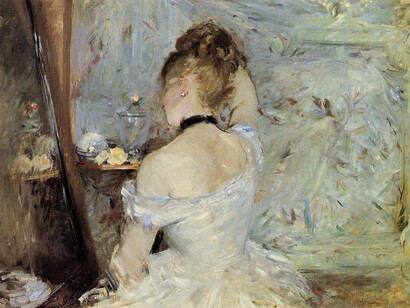 Berthe Morisot - Young woman at the mirror, 1880