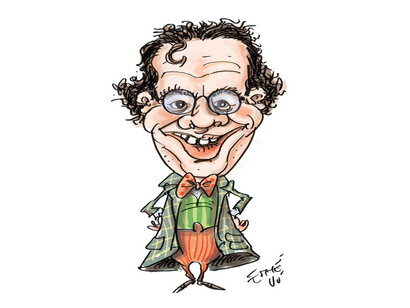 Philippe Daverio: una delle tante caricature pubblicate nei social. Maselli si diverte a scaldare la penna caricaturando qualcuno