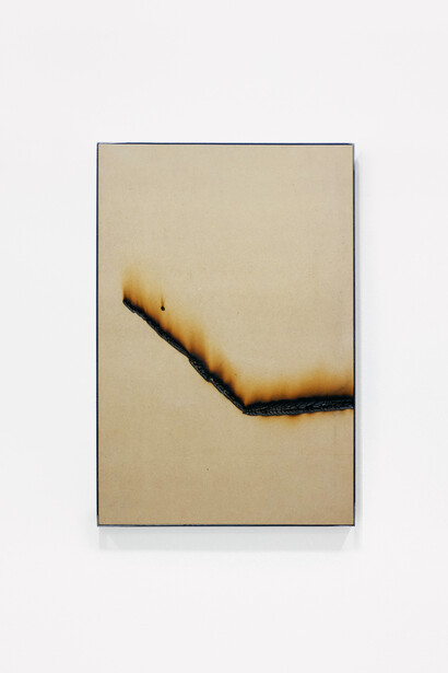 Nicolò Masiero Sgrinzatto, Brusa, 2020,  MDF e ferro,  70,5(a) X 2,5 x 47,5 cm 