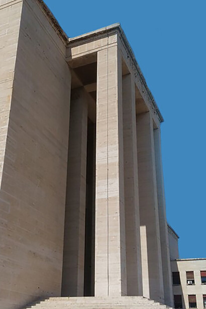 Prospetto principale del Rettorato, particolare, foto Roberto Luciani