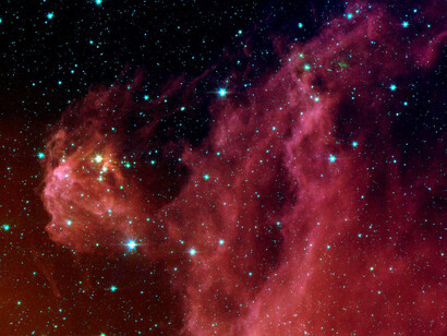 Fotografía infrarroja de la nebulosa de Orión