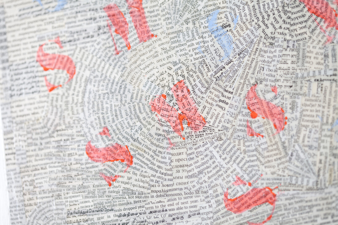 Orioli mandami un sms 2015 tecnica mista 60x80 dettagli alta