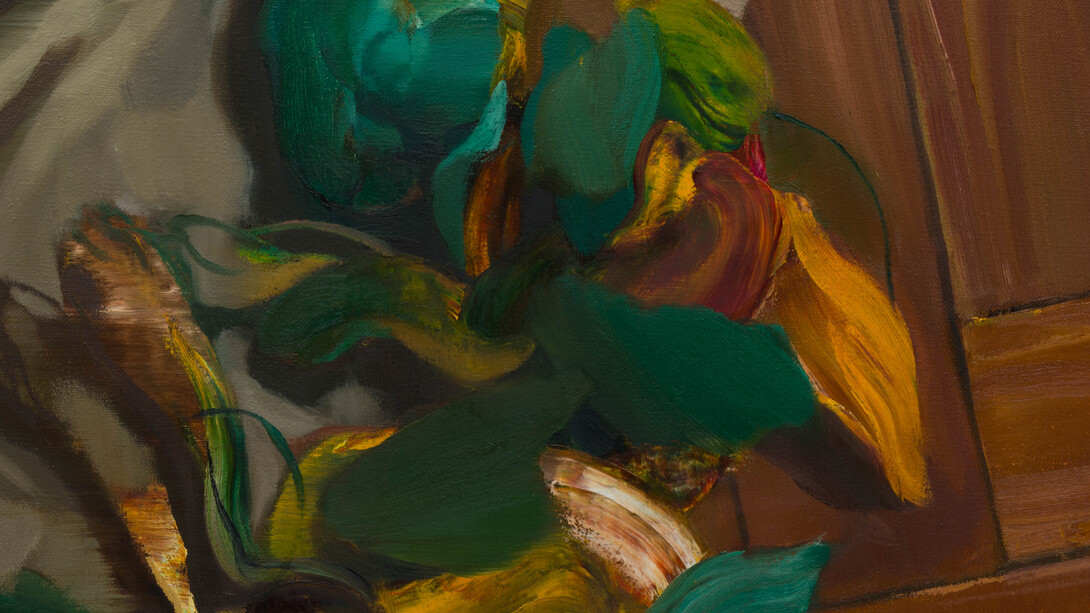 Yongchul Kim, Grüner hase (detail), 2025. Mit freundlicher genehmigung von Galerie Thomas Fuchs