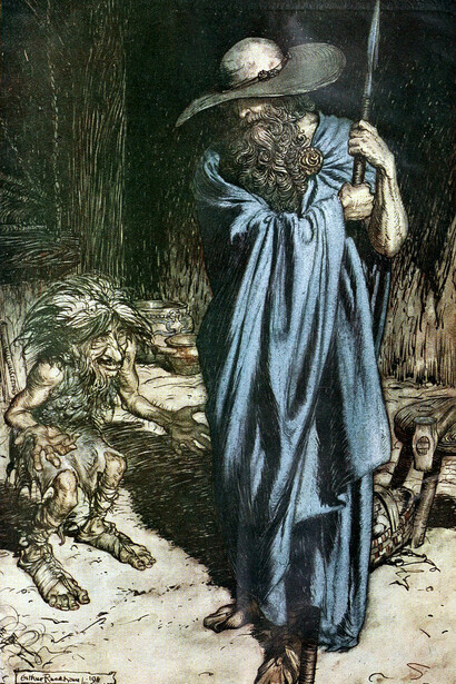 Arthur Rackham (1867–1939), illustratore di "Siegfried & The Twilight of the Gods" di Richard Wagner