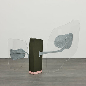 Nairy Baghramian
Big Valve, 2016
Zincked metal, painted polyurethane, polycarbonate
120 x 230 x 57 cm / 47,24 x 90,55 x 22,44"
Photograph by Dirk Pauwels
