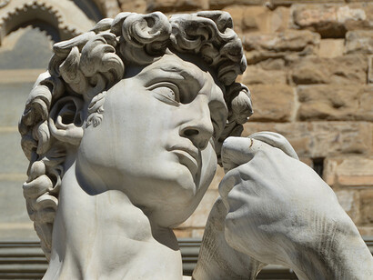 La copia del David di Michelangelo in Piazza della Signoria