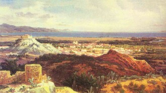 «Vista de Cumaná desde el viejo castillo» (1843), Ferdinand Bellermann