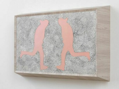 Richard Artschwager, Running Man (double pink), 2013 © Richard Artschwager. Courtesy Gagosian Gallery. Photography by Robert McKeever
