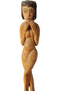 Woman Standing While Resting Her Chin
Erich Heckel (1883-1970)1912 Dresden mapleH 141 cm; B 24,5 cm