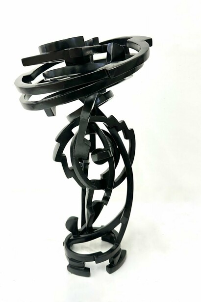 Joel Perlman, Black Hat, 2022,
Bronze,
20 x 10 x 10 inches
. Courtesy of the artist and Marquee Projects
