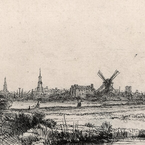 Rembrandt, View of Amsterdam, ca. 1640–1641. Cortesía del Museum Het Rembrandthuis
