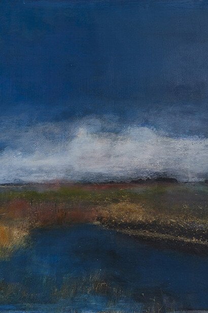 Marais enchanteur, mixed media on canvas, 28¾" x 23¾" (73 x 60 cm)