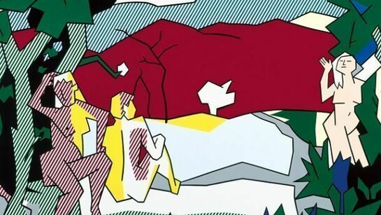 Roy Lichtenstein, The White Tree, 1980, Oil and Magna on canvas, 105 x 210 inches  (266.7 x 533.4 cm) © Estate of Roy Lichtenstein