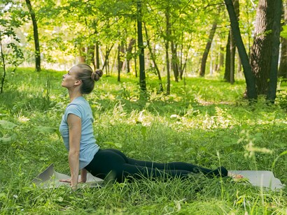 Exercising in nature is a helpful method in human design of unblocking the mental constraints 
