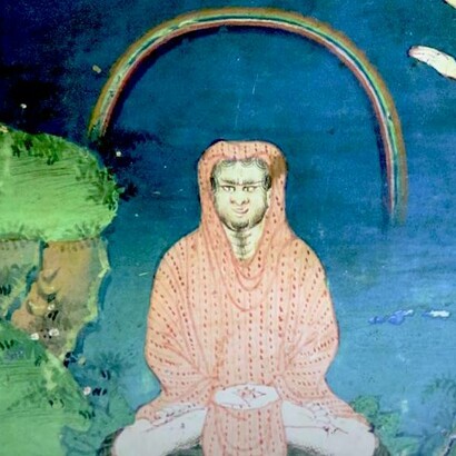 Affresco del tempio Lukhang raffigurante la pratica Dzogchen. Il tempio Lukhang o “Tempio degli spiriti del serpente” è uno spazio di meditazione segreto creato per l’alto clero buddhista nel XVII secolo