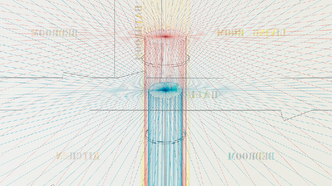Arakawa, Texture of Time, 1977, Acrylic, pencil, art marker on canvas, 69 × 103 1/2 inches, framed (175.3 × 262.9 cm) © 2017 Estate of Madeline Gins. Reproduced with permission of the Estate of Madeline Gins, Photo by Rob McKeever