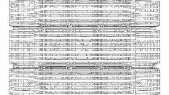 Pablo Siquier, 1301, 2013. Charcoal on paper drawing. 57 1/6 in. x 68 7/8 in.