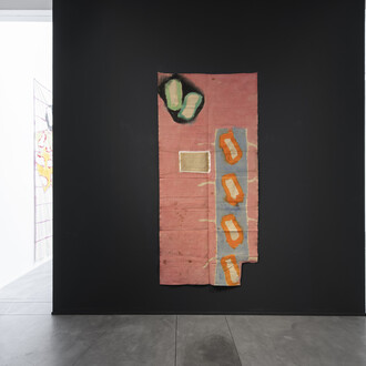 Claude Viallat, vue de l'exposition. Avec l'aimable autorisation de Templon