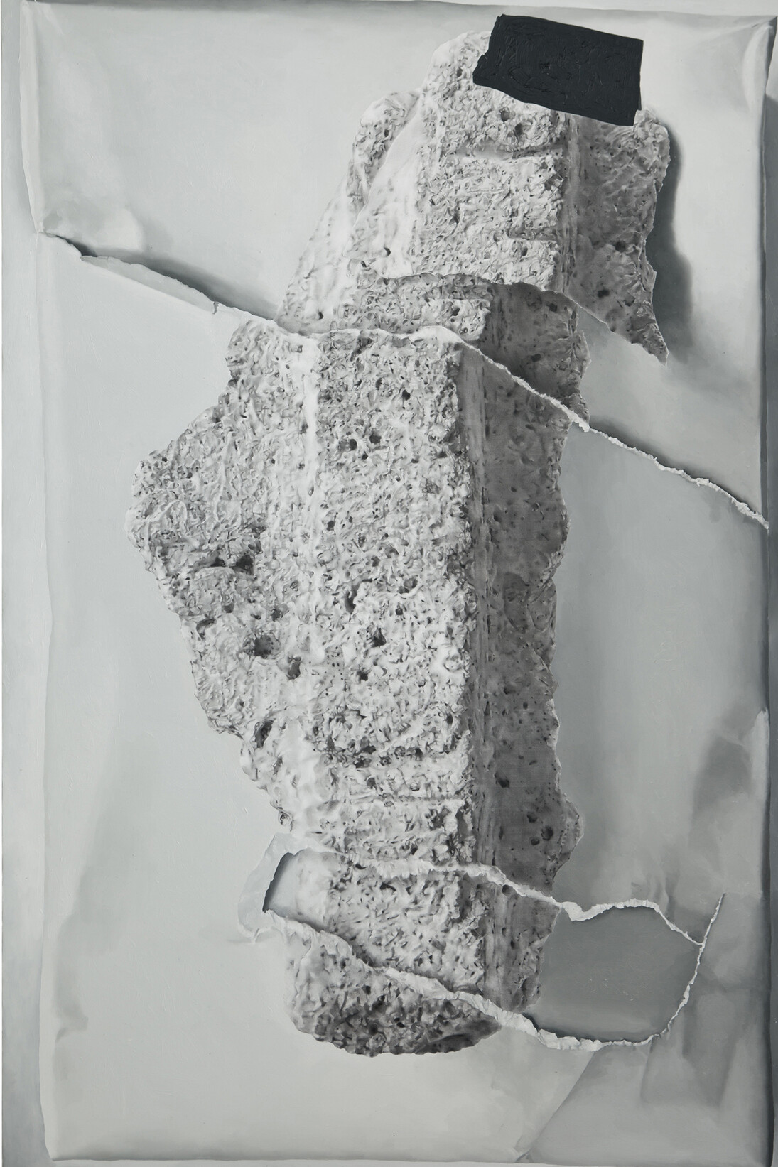 José Santos III (b.1970), Paperweight3, 2014, Mixed media on canvas, 198.12 x 129.54 cm; 78 x 51 inches