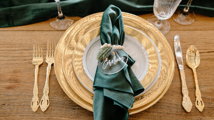 Mesa de jantar organizada