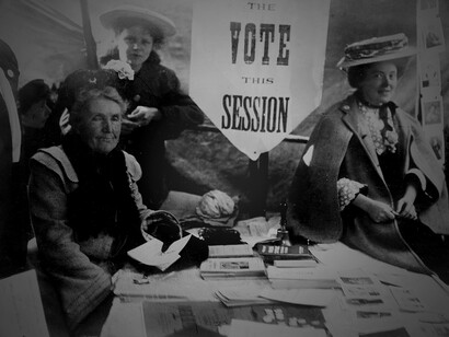 Suffragette meeting in London, undated