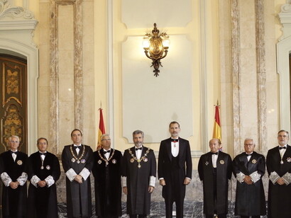 El monarca de España con los jueces del Supremo