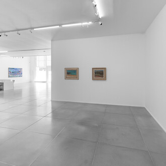 Vários artistas, A paisagem que atravessa o tempo, vista da exposição. Cortesia da Galeria Simões de Assis