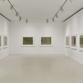 Brice Marden, Works on paper, exhibition view. Courtesy of Gagosian