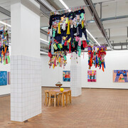 Misaki Kawai, Cosmic traveler, exhibition view. Courtesy of V1 Gallery