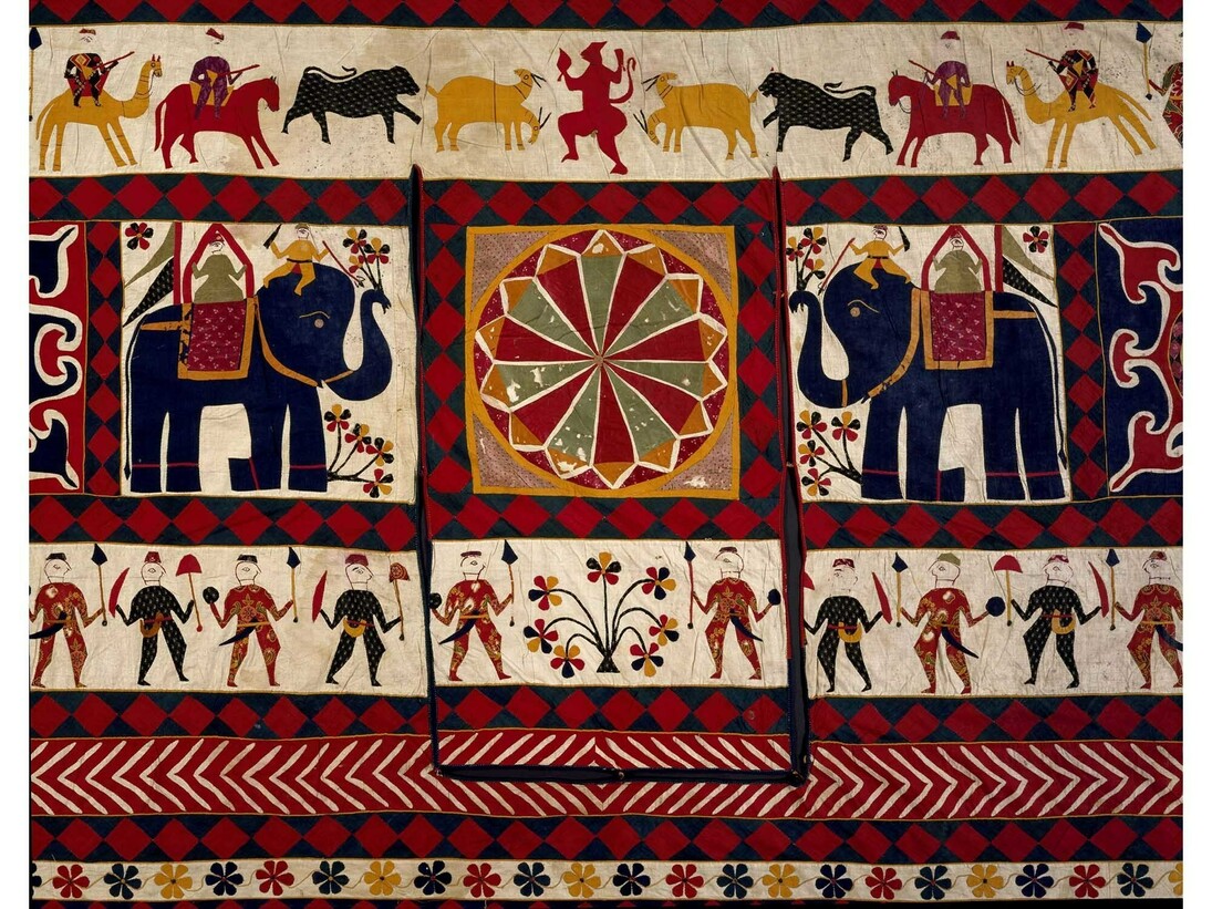 Wall hanging (detail), cotton appliqué, Gujarat, 20th century © Victoria and Albert Museum, London