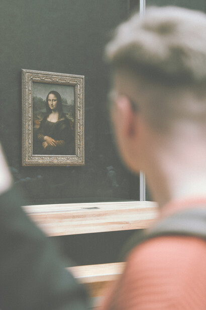 La Gioconda di Leonardo da Vinci al Louvre, Parigi, Francia. Leonardo da Vinci e la sua opera enigmatica