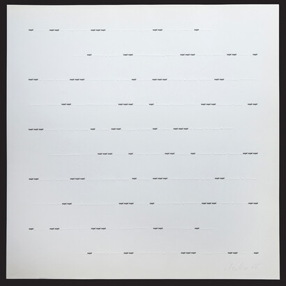 Günther Uecker, Parallele Strukturen, 1965, Embossing on paper, Edition of 35, 46.4 x 46.4 cm