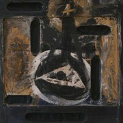 Bruno Ceccobelli, Rosa, Tecnica mista su tavola, 47 x 40 cm