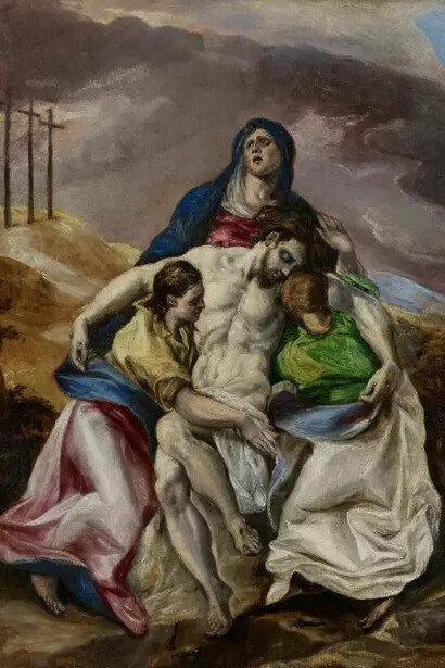 Doménikos Theotókopoulos, dit Greco, Pietà (detail), c. 1574-1576. Courtesy of Musée Jacquemart-André