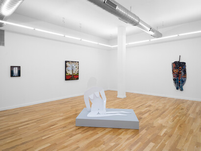 Meteor, 2023, installation view, Alexandra Barth, Nickola Pottinger, Carolyn Salas, Robert Zehnder. Courtesy the artists, Mrs., and Document Gallery