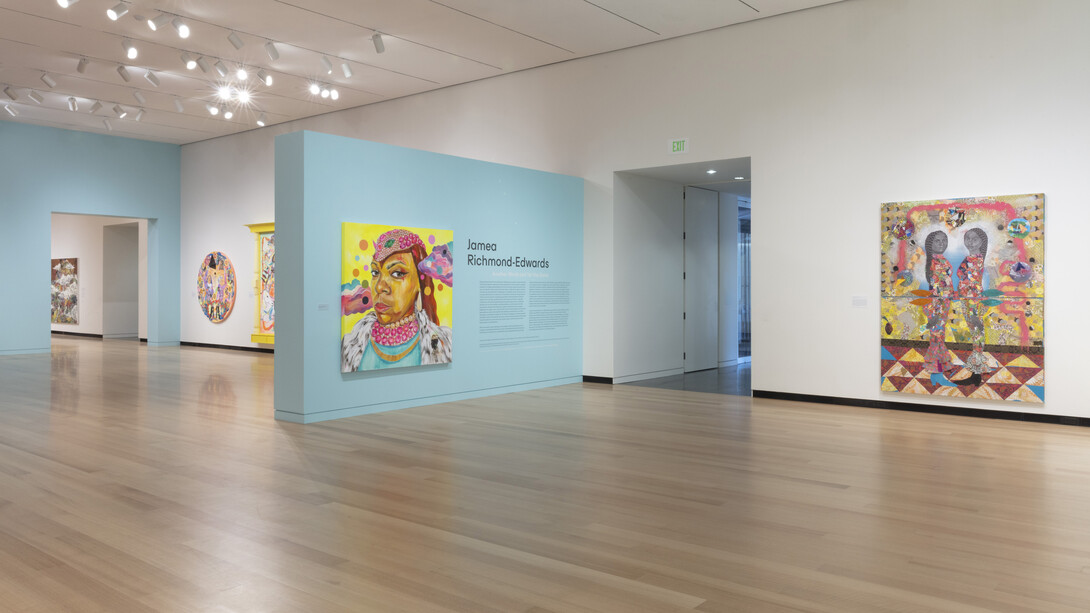 Jamea Richmond Edwards, Another world and yet the same, exhibition view. Courtesy of the Wellin Museum of Art. Photo by John Bentham 