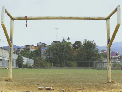 Cancha de futbol soccer amateur abandonada, Guatemala