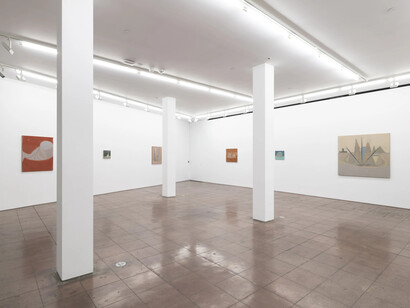 Rob Lyon, When there were more moons, exhibition view. Courtesy of Hales Gallery