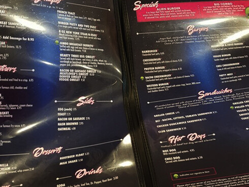 Menu 'marziano'