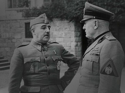 Francisco Franco y Benito Mussolini