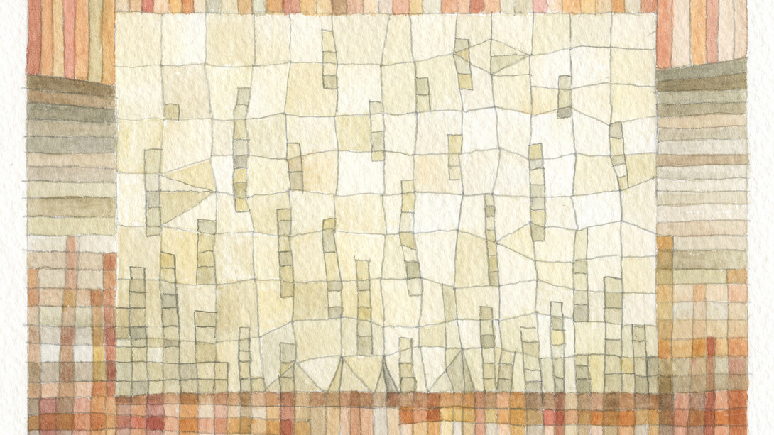 Tasartico, watercolour, 16 x 12 cm, Mark Weighton, 2025