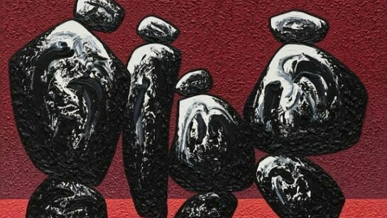 Ma Desheng, Rocks 1, 2012, acrylic on canvas, 150 x 200cm