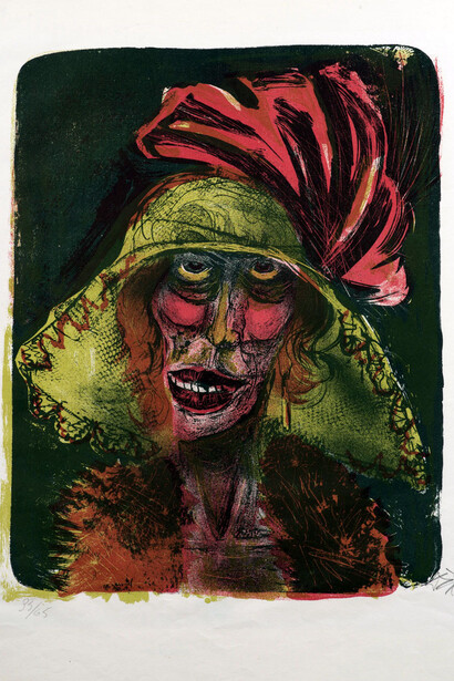 Otto Dix, Leonie, 1923, Litografia a colori, © Von der Heydt-Museum Wuppertal / Photo: Antje Zeis-Loi, Medienzentrum Wuppertal