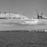 Te tūhononga o Waitematā bridging the Waitematā, piece in exhibition. Courtesy of MOTAT