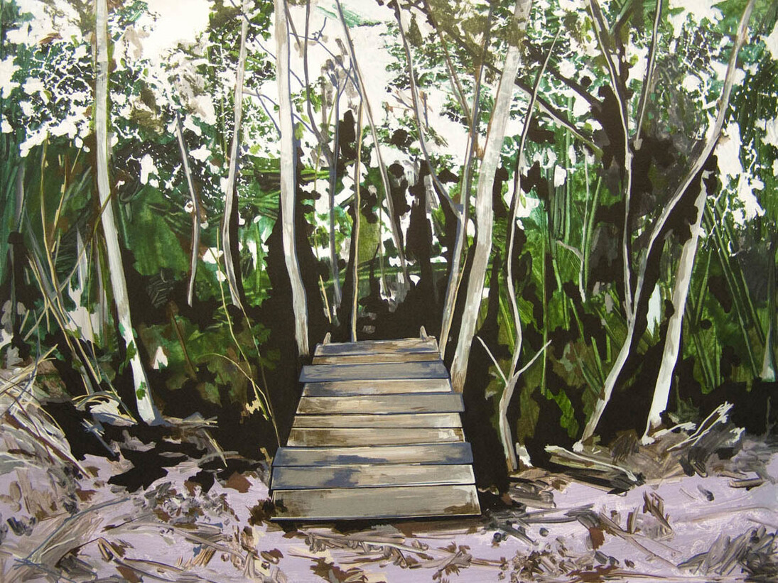 Annalisa Fulvi, Geometrie rurali n.7, 2014, acrilico su tela, 60 x 80 cm