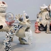 Zeger Reyers, Couple in love with dog. Courtesy of Keramiekmuseum Princessehof