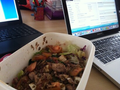 Almuerzo preparado de casa para la oficina